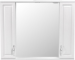 Stella Polare Зеркальный шкаф Кармела 90/С люкс белое серебро – фотография-4